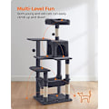 Miniatyrbillede 3 af 7: Feandrea Multi-Level kattetræ - 55 x 45 x 143 cm - Røg Grå
