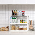 Miniatyrbillede 3 af 7: Songmics bambus hylde, højdejusterbar, 3 niveauer hylde, 60 x 15 x 54 cm, hvid