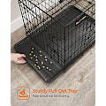 Miniatyrbillede 6 af 7: Hundekurv, Foldbar, 107 cm, 2 Døre, Xl, Sort