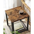 Miniatyrbillede 6 af 7: Vasagle sidebord, industrielt endebord, sofabord, med metalram, let at samle, brun og sort