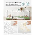 Pikkukuva 7 / 7: Lemmikkileikkikehä, marsun juoksuaitaus ja häkki pohjalla, sisätiloihin tarkoitettu DIY läpinäkyvä muovikotelo hamstereille, kaneille, siileille, pienten eläinten koulutukseen, valkoinen