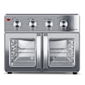 Pikkukuva 1 / 5: TurboTronic AF32MFD Airfryer XXL ja uuni – Kaksoisovi - 32 litraa – Hopea