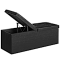 Miniatyrbillede 1 af 7: Songmics 120L sammenklappelig ottoman bænk, opbevaringsboks opbevaringskube, sort 110 x 38 x 38 cm