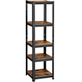 Miniatyrbillede 1 af 6: SONGMICS Reol, 37 x 37 x 150 cm, 400 kg Belastningskapacitet Industrielt, Rustikt Brun og Sort