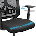 Miniatyrbild 6 av 7: SONGMICS Ergonomisk kontors- och skrivbordsstol med svankstöd, svart