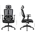 Miniatyrbild 3 av 7: SONGMICS Ergonomisk kontors- och skrivbordsstol med svankstöd, svart