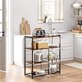 Miniatyrbild 6 av 7: VASAGLE Baker's Rack, köksö med 2 metallkorgar, rustikt brun