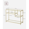 Miniatyrbillede 3 af 7: Vasagle konsolbord 100x35x80cm Farve guld