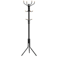 Pikkukuva 1 / 6: Songmics metallinen vaateripustin, vaatetanko, hattu- ja laukkuripustin, 182 cm korkea eteisen naulakko, musta