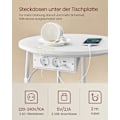 Miniatyrbillede 4 af 7: Sofa Bord, Sidebord med Stofkurv, Til Stue, Soveværelse, Natbord, Hvid Og Kamelbrun