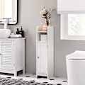 Pikkukuva 4 / 7: Vasagle WC-kaappi, kylpyhuonekaappi, kapea kylpyhuonehylly, säädettävät hyllyt, valkoinen