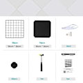 Miniatyrbillede 7 af 7: Songmics 16 Cube Metal Wire Storage Organizer, DIY-garderobe og modulære hyldeenheder, sort