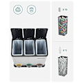 Miniatyrbillede 3 af 7: SONGMICS tynd affaldsspand, affaldssorteringsspand, pedalspand, 45 liter, sølv og sort