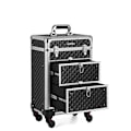 Miniatyrbillede 7 af 7: SONGMICS Låsbart makeup-etui, Rolling Cosmetics Beauty Trolley Box, Sort