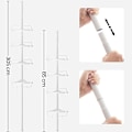 Pikkukuva 4 / 7: Songmics Justerbar badrumshörrehylla, teleskopisk dusch, 85-305 cm, golv till tak, vit