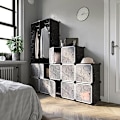 Miniatyrbillede 3 af 7: SONGMICS Garderobeskab med 2 tøjstænger 180 x 145 x 37 cm Sort, 143 x 178 x 36 cm
