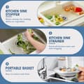 Miniatyrbillede 6 af 7: Vask afløbsprop og afløbsfilter - 3-i-1 pop-up rustfrit stål afløbssi