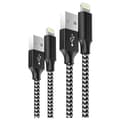 iPhone ladekabel nylon for iPhone 13/12/11/ Pro/XS/XS [2-pakning 2M]