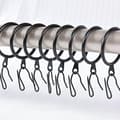 3.0*30mm Black Shower Curtain Rod Hook with Roman Ring and Needle Hook Design (10pcs)