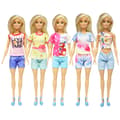 5 set kläder kortärmad + byxor för 29 cm docka tillbehör Bab