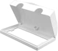 Double Socket Protector Waterproof Electrical Outlet Cover Ba Safety Box White 1pc