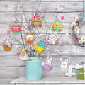 Miniatyrbild 4 av 5: Easter Hanging Ornaments Happy Easter Bunny Decoration Spring Holiday Rabbit Egg Decor Easter Party Ornaments