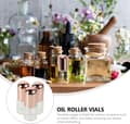 Miniatyrbild 6 av 6: 3 st roséguld 2 ml parfymprovflaskor med roll-on-applikator påfyllningsbara minioljeflaskor i glas för resor och eteriska oljor