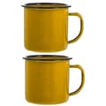 2 st emaljmuggar campingmuggar emalj kaffe te mugg drickmuggar för kontorsresor