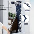 2-in-1 Telescopic Window Cleaner – 120 cm telescopic squeegee with rotating head for windows, mirrors, and shower rooms – Blue