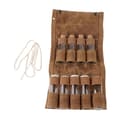 Portable Spice Bag, Multifunctional Canvas Storage Bag with 9 Spice Jars for Outdoor Camping