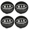 4-pack svarta Kia bilhjulscentrumkåpor/navkapslar, 60 mm