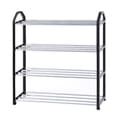 4-tier shoe rack, black - small size 45cm