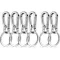 Miniatyrbild 1 av 4: Metallkarbinhake Nyckelring, 6-pack Metallkarbinhakar med Avtagbar Nyckelring, Robust Nyckelkarbinhake