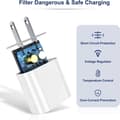 Miniatyrbillede 2 af 5: Hurtigoplader til iPhone 20W Vægoplader med USB C til Lightning-kabel 1.8m, Type C Opladningsadapter Kubus