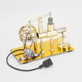 Miniatyrbild 5 av 5: Hot Air Stirling Engine Model Kit, DIY Metal Assembly Kit with Single Cylinder Stirling Engine and USB Lamp, Stirling Engine Building Kit Type 3 Type 3