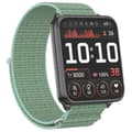 Miniatyrbillede 3 af 5: Til Garmin Venu X1 håndledsrem Magic Tape Nylon Loop urrem med metalring - Grøn Multicolor Multicolor Green