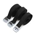 4-pack 2,5 cm x 2 m Spännband med spänne Fästremmar - Svart - maximal belastning 250 kg