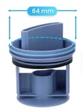 Miniatyrbild 5 av 5: Lint filter - Suitable compatible Bosch, Siemens, Neff, Constructa, Balay filter cover - Lint filter on pump