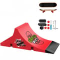 Fingerboard Skate Park Set, Mini Finger Ramp Hinder Träningsleksakssats (E) E E