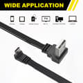 Miniatyrbilde 6 av 6: 90-graders USB A til C-kabel 11,8 Type silikon rettvinklet USB A hann Beige 2 Yard