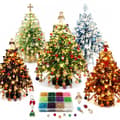 DIY Beaded Christmas Tree, 3D Crystal Christmas Craft for Adults (5 Pack) 5PCS