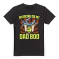 Shrek T-shirt til mænd \"Working On My Dad Bod\" S Sort S
