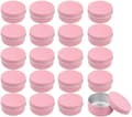 50 ml aluminium salvecremebokse, genopfyldelige lyserøde beholdere, 20-pak