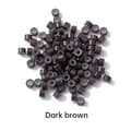 500 st Hårpärlor Mikrolänkar Ringar MÖRKBRUN Dark Brown