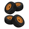 Pikkukuva 2 / 8: 1/10 RC-renkaat Kumimuovi Vahva pito Vahva vaimennus Paksunnetut RC-auton pyörät liittimillä SCX10 Oranssi