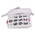 Miniatyrbillede 8 af 8: Stor Knappet Telefon Enkel Klassisk Justerbar Lyd Hjem Fastnettelefoner til Seniorer Hvid
