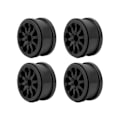 Pikkukuva 6 / 8: 4 sarjaa 2,2 tuuman pyöränvanne Nylon RC auton pyöränvanne Axial SCX10 Wraith RR10 1/10 RC autoille musta