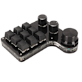 Miniatyrbilde 6 av 8: Mini 9-tasters tastatur med 3 knotter RGB Lys Blå Bryter DIY Programmerbar Universal Mini Makro Mekanisk Gaming Tastatur for PC