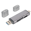 Miniatyrbilde 6 av 8: Kortleser OTG USB C USB MICRO USB 5Gbps Ultra Slim Plug and Play Minnekortleser for Telefon PC Laptop