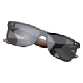 Miniatyrbillede 8 af 8: Rammeløse One Piece Lens Solbriller HD Spejlglas UV400 Polariserede Træ Solbriller til udendørs brug Sort